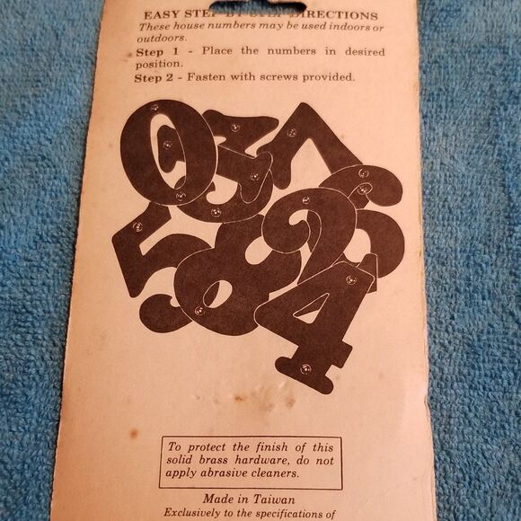 Solid brass 4 inch house number "5" - Picture 2 of 2